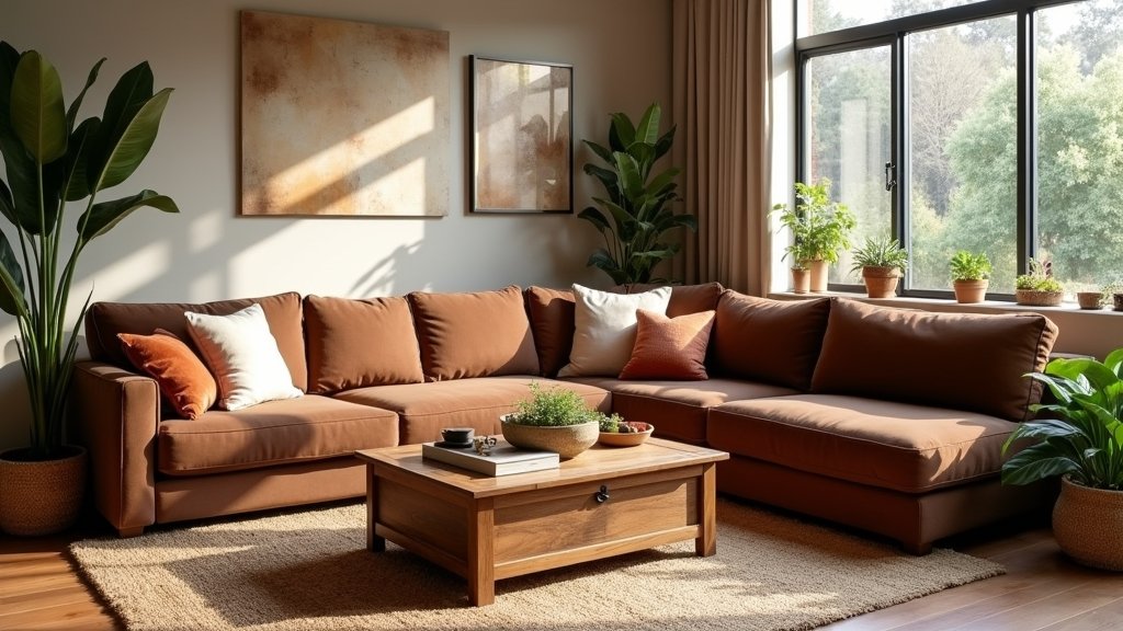 cozy earthy brown decor