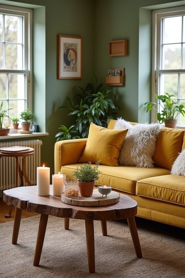 cozy earthy jewel tones