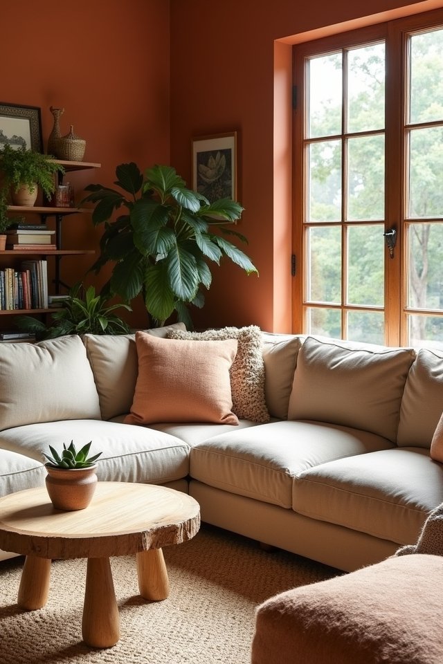 cozy earthy living room