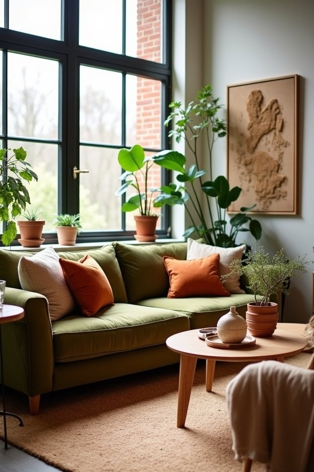cozy earthy living room