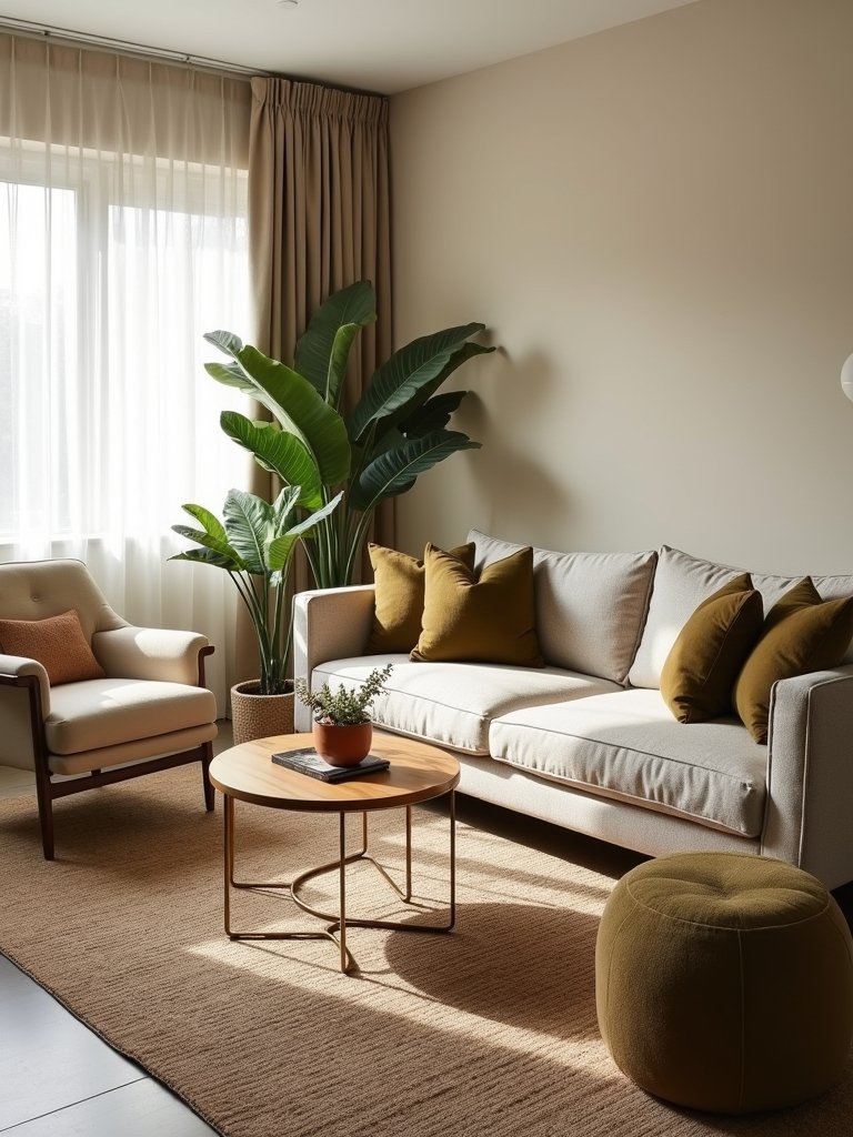 cozy earthy living room