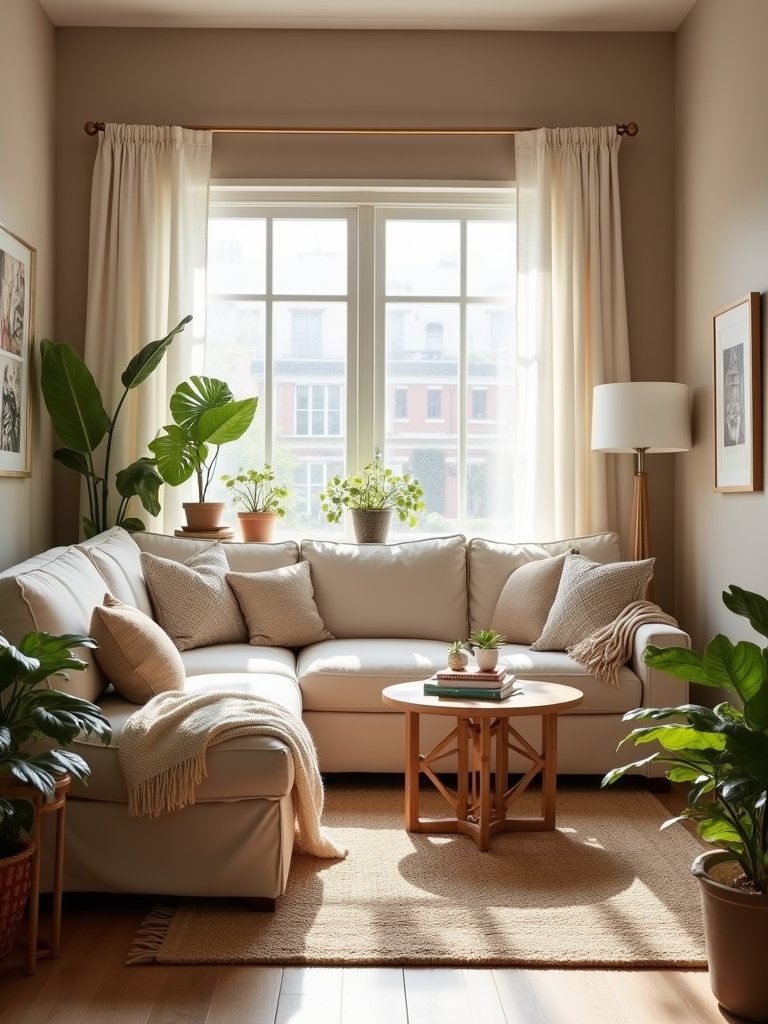 cozy earthy living sanctuary
