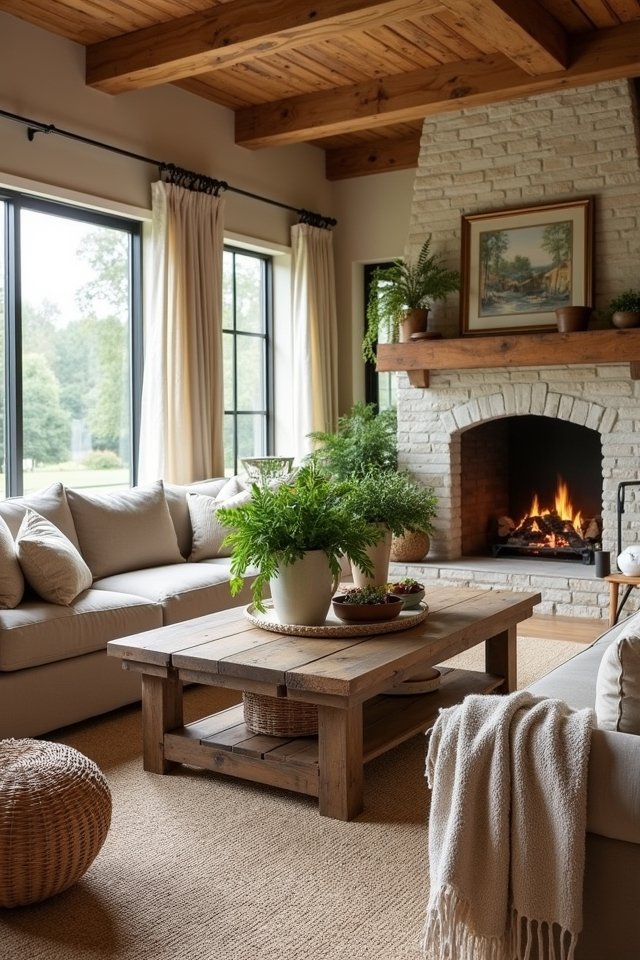 cozy earthy natural materials