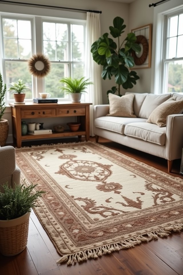 cozy earthy stylish rug