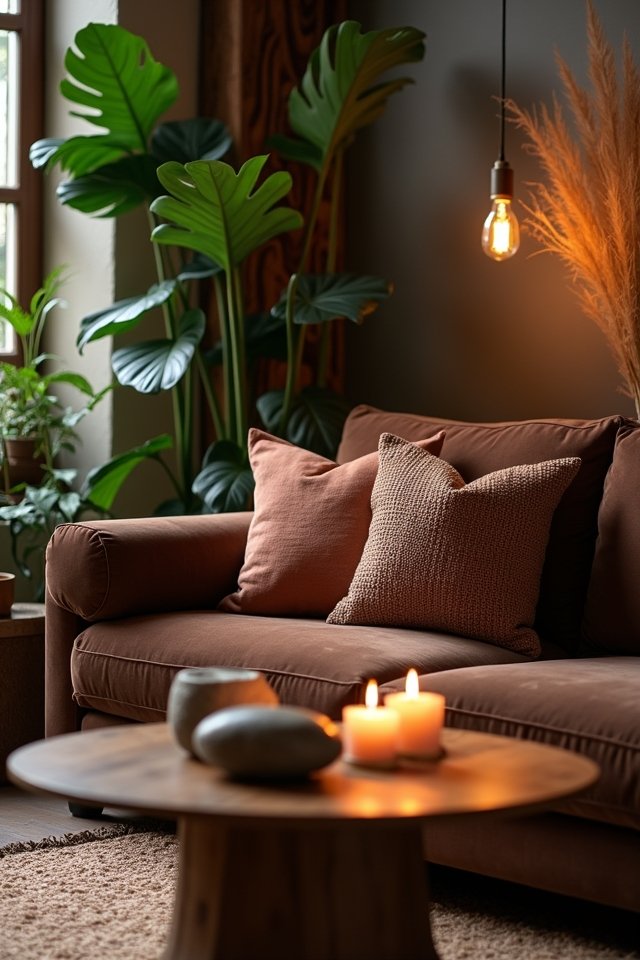 cozy earthy tones decor