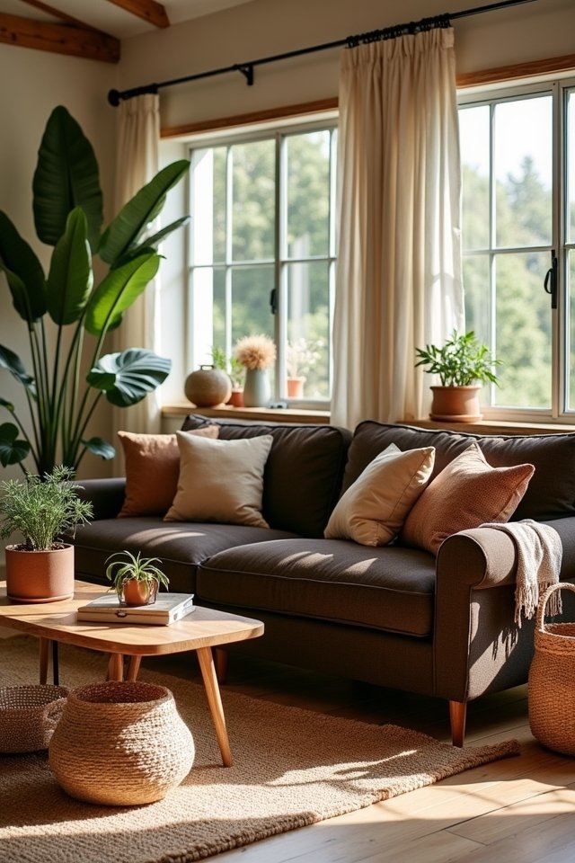 cozy earthy tones decor
