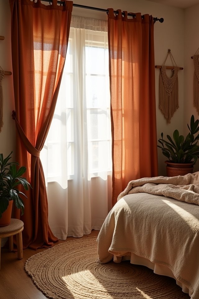 cozy earthy window treatments