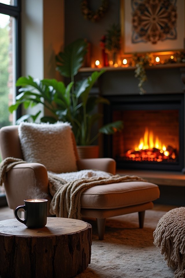 cozy electric fireplace ambiance