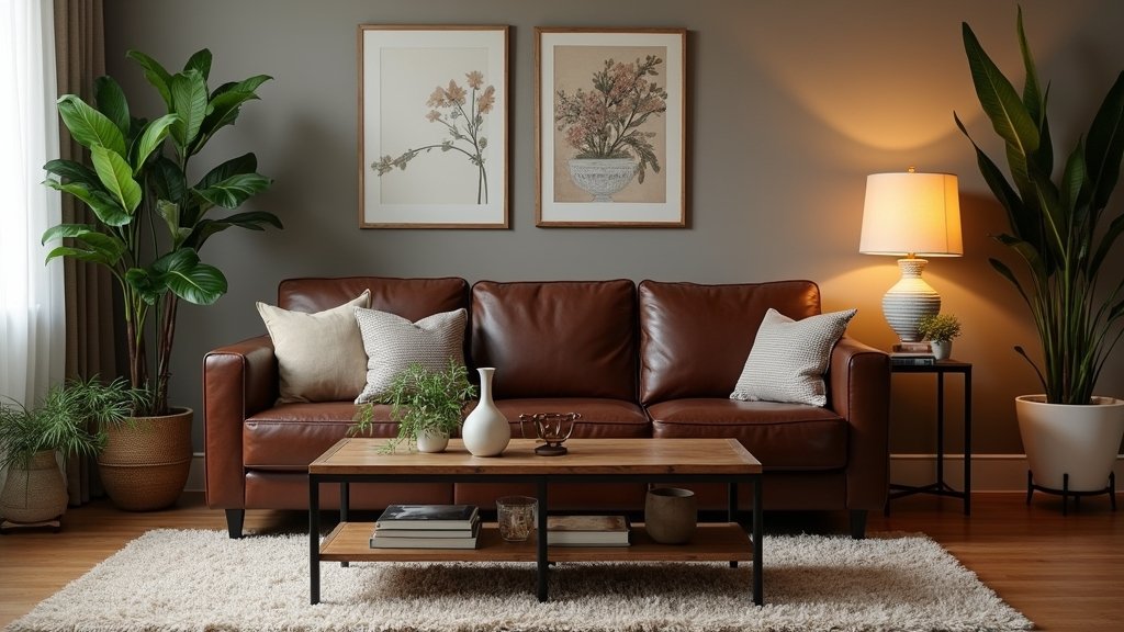 cozy elegance with leather