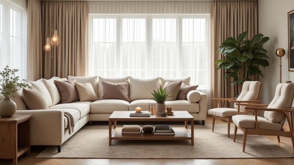 cozy elegant beige living rooms