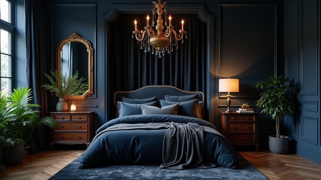cozy elegant dark bedrooms