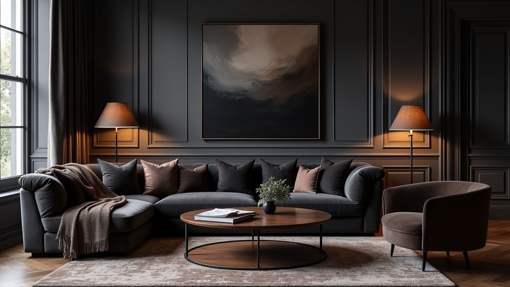 cozy elegant dark decor