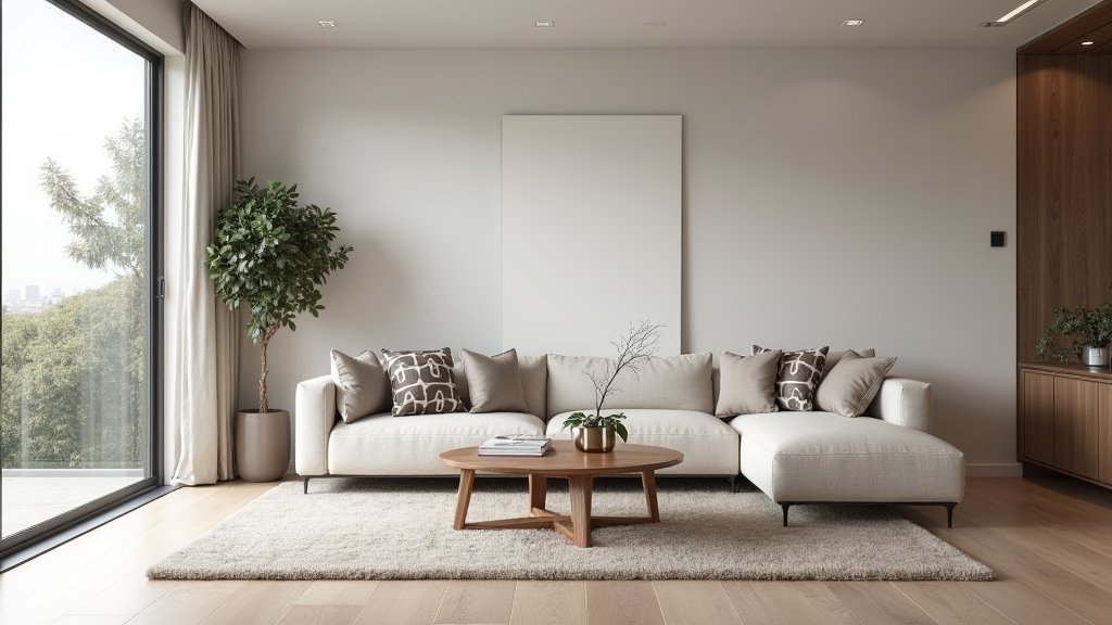 cozy elegant minimalist living