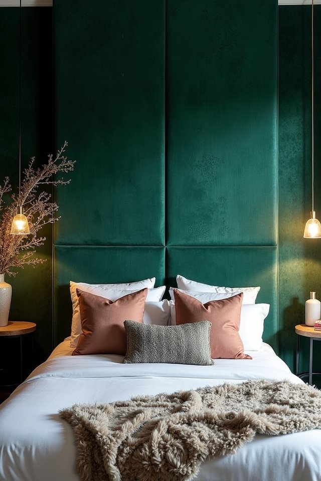 cozy fabric covered walls