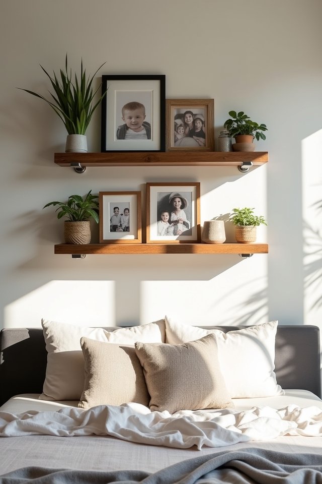 cozy family photo display
