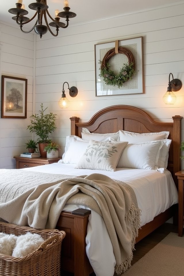 cozy farmhouse bedroom vibes