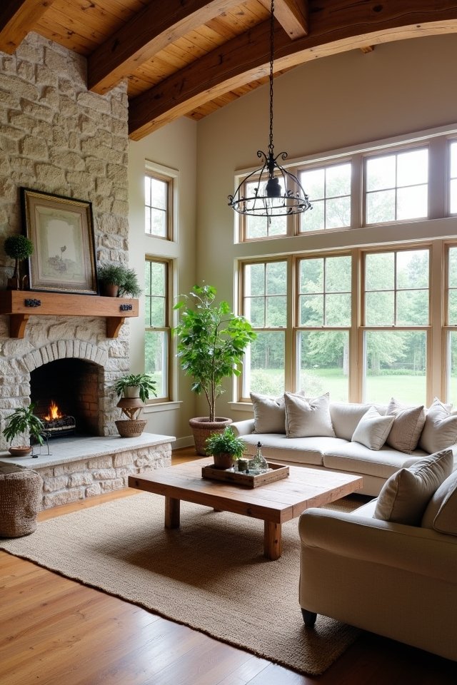 cozy farmhouse living elements