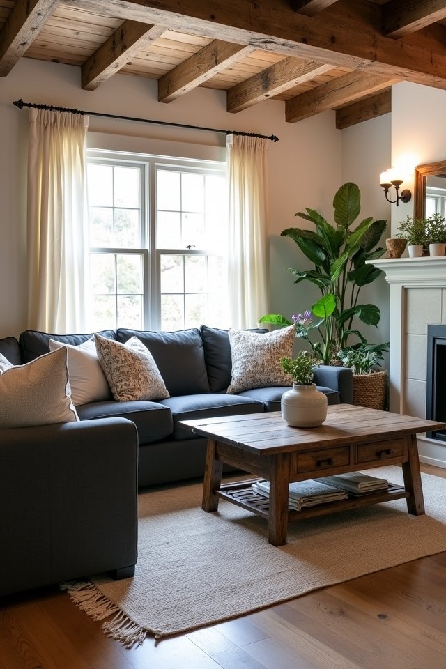 cozy farmhouse living retreat