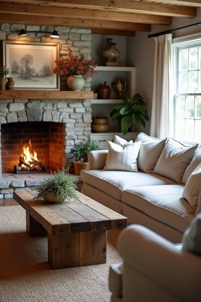 cozy farmhouse living room