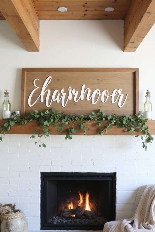 cozy farmhouse sign crafting
