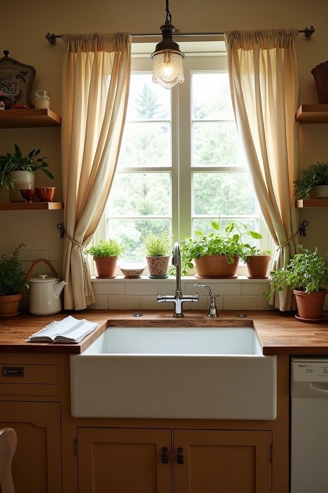 cozy farmhouse sink appeal