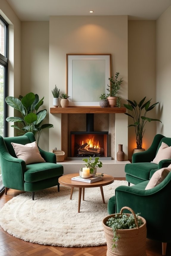 cozy fireplace area essentials