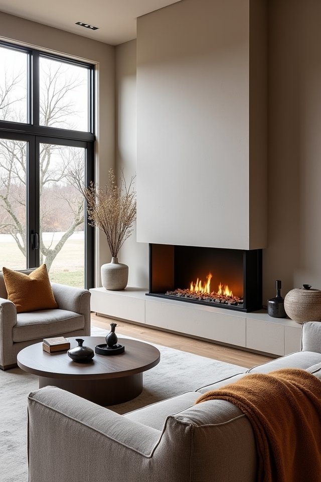 cozy fireplace gathering spot