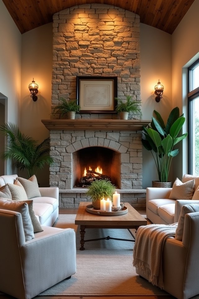 cozy fireplace inviting charm