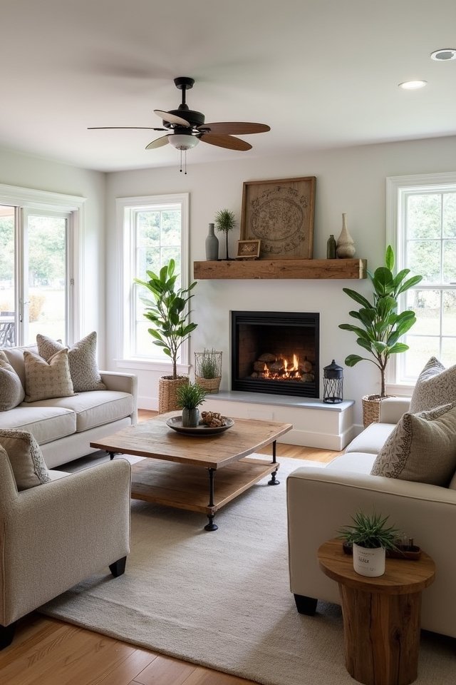 cozy fireplace living room