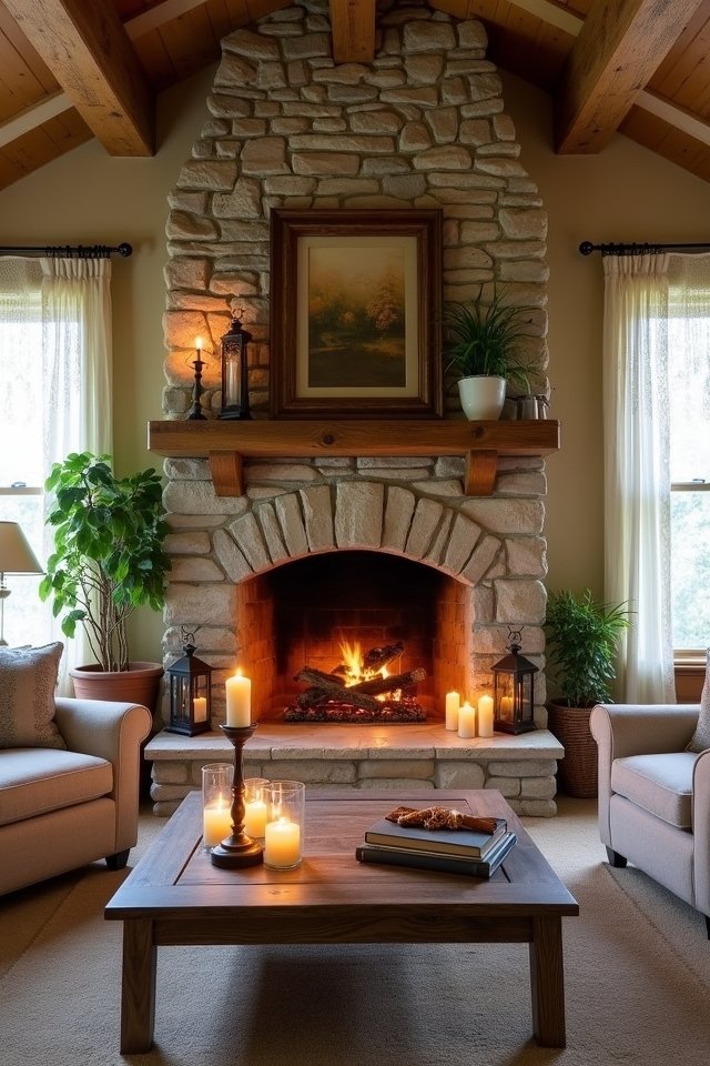 cozy fireplace living room ideas