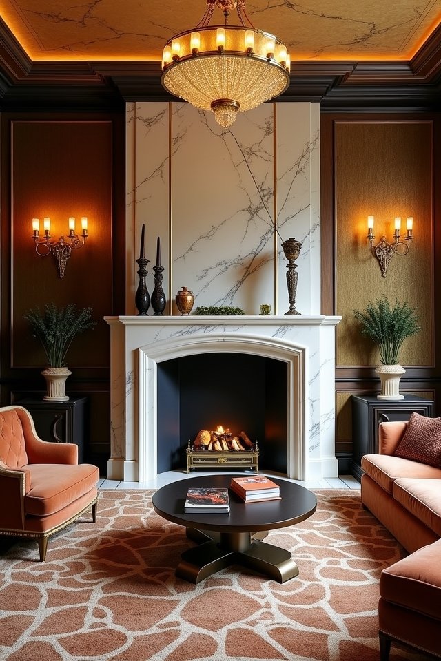 cozy fireplace living room retreat