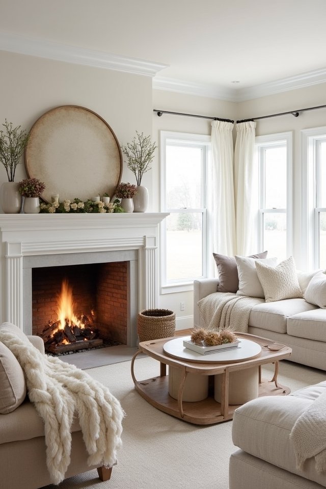 cozy fireplace living space