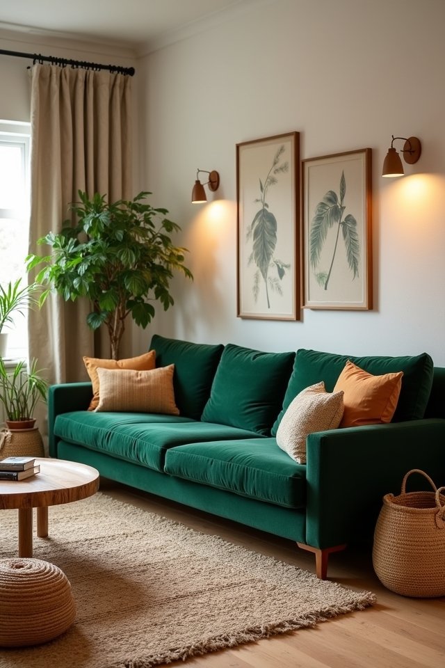cozy forest green decor