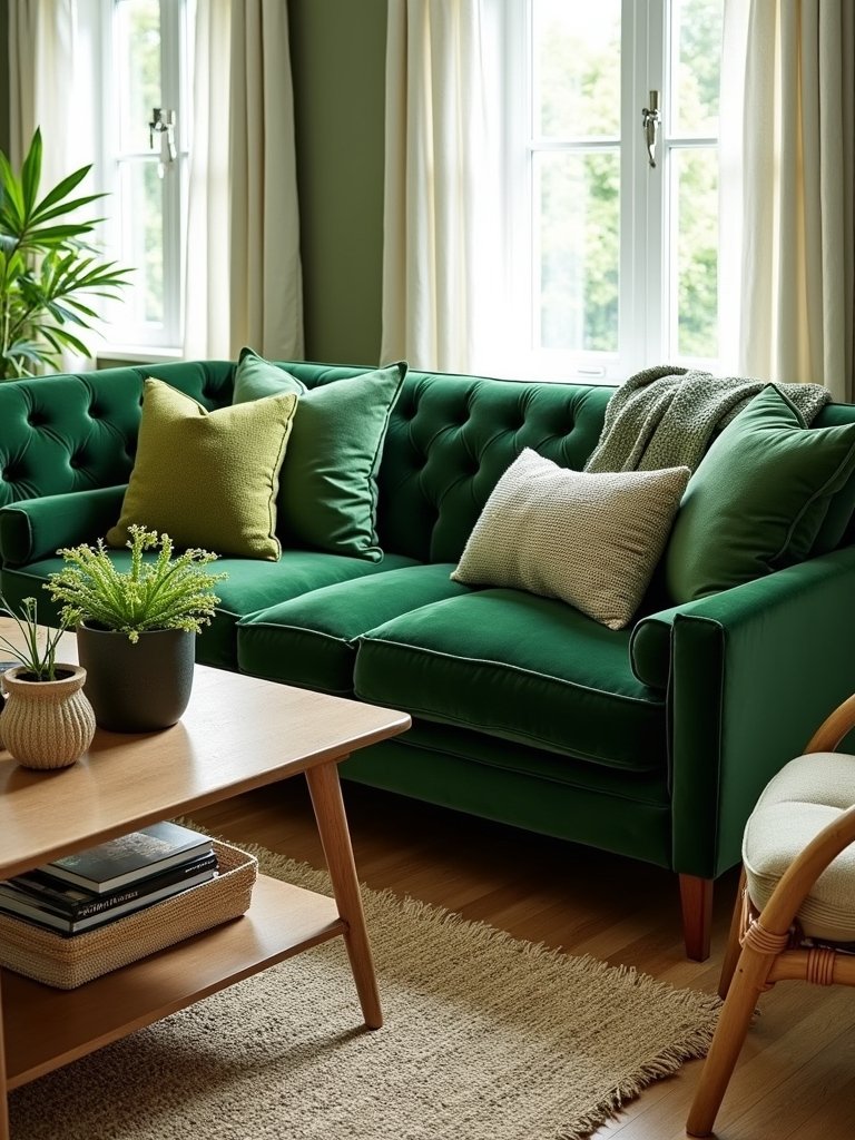 cozy forest green layers