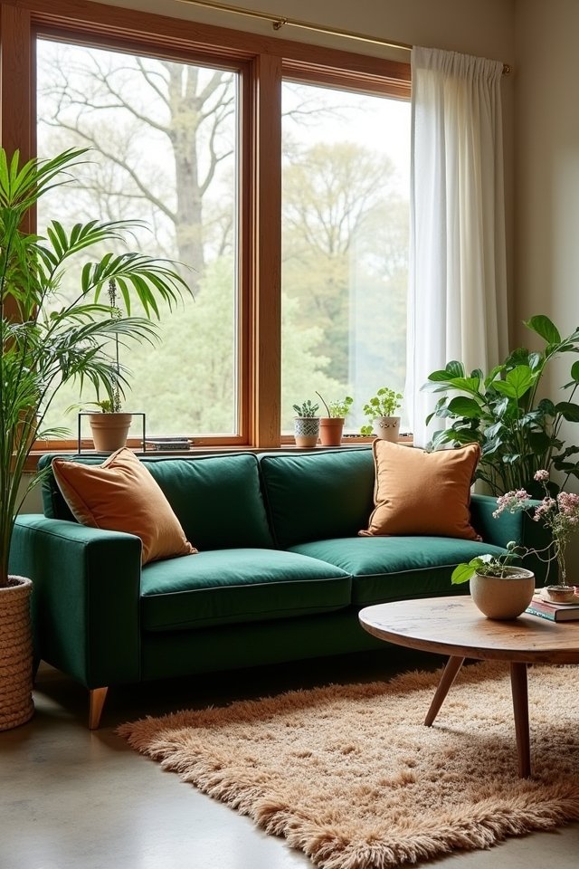 cozy forest green retreat