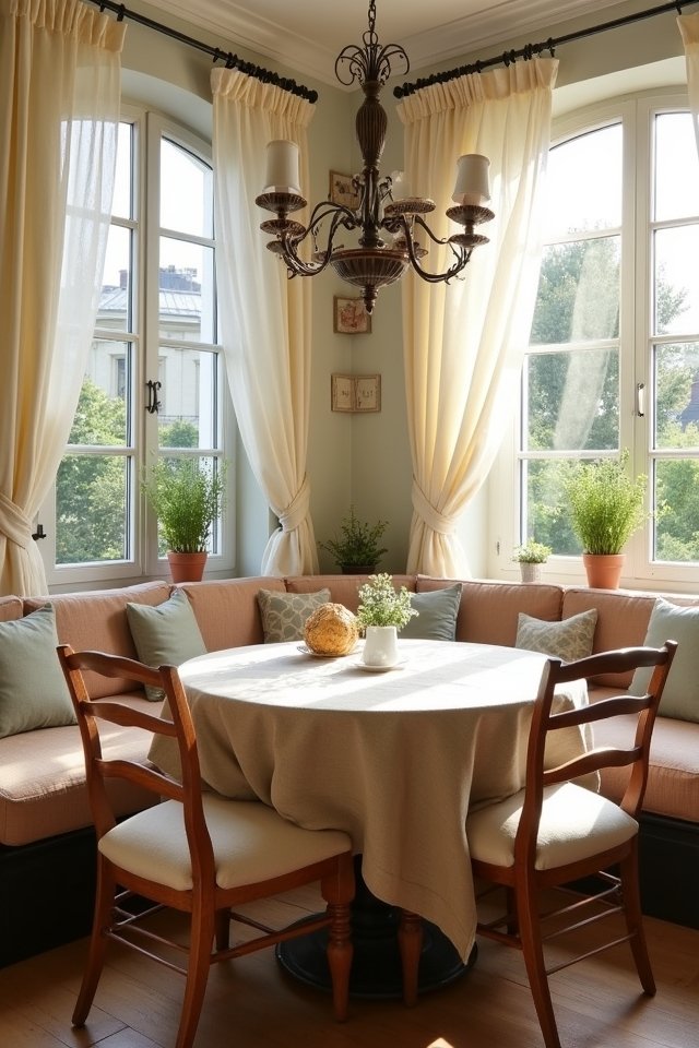 cozy french breakfast nook