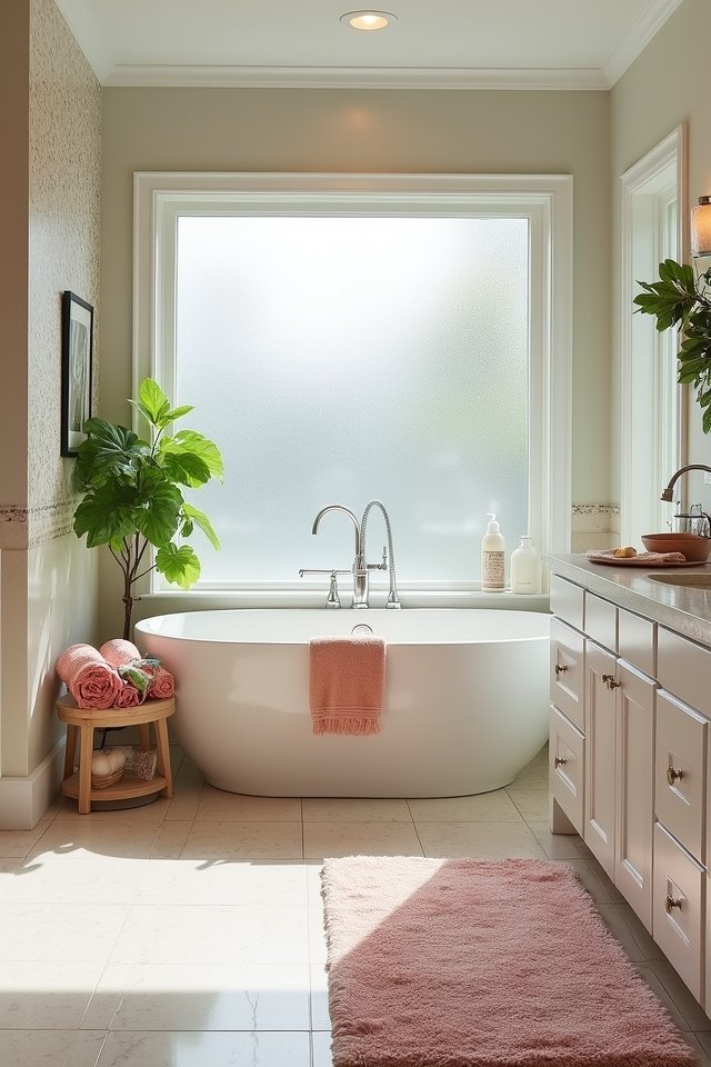 cozy functional family bathroom