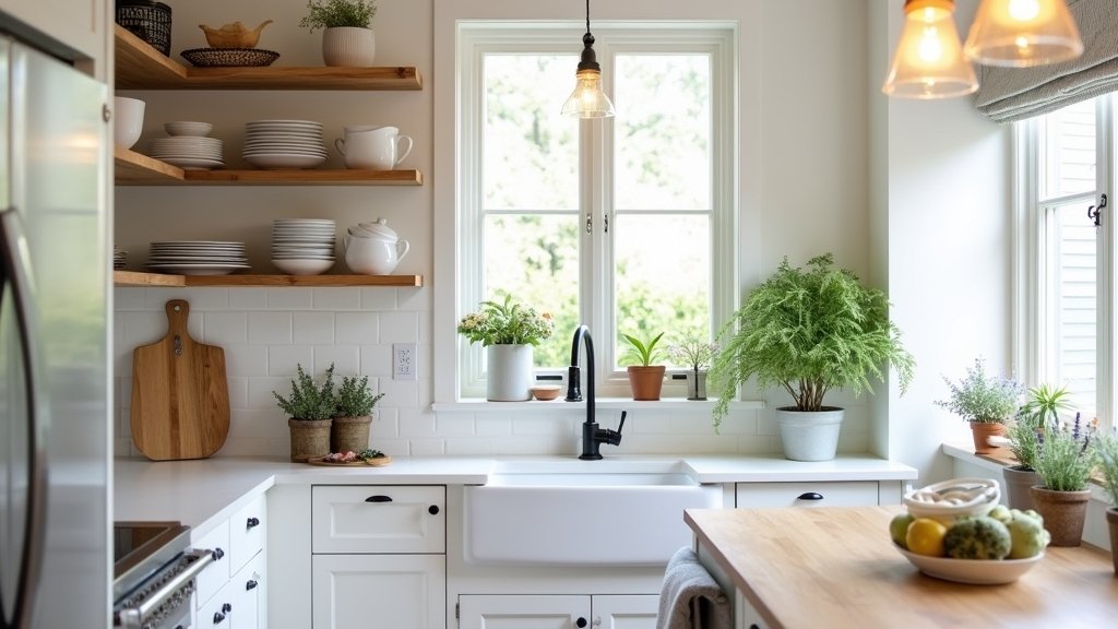 cozy functional white kitchens