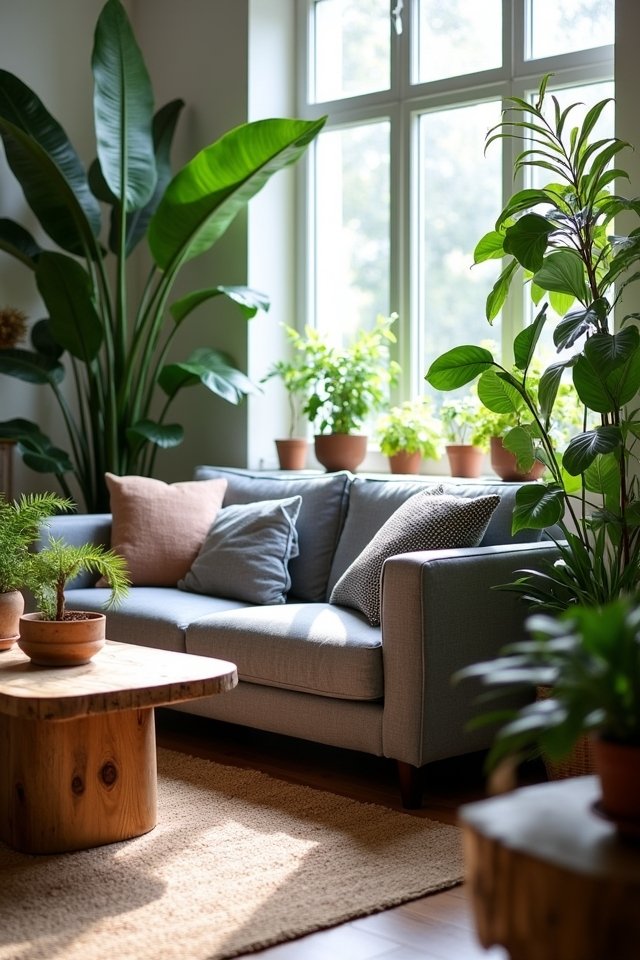 cozy gray sofa oasis
