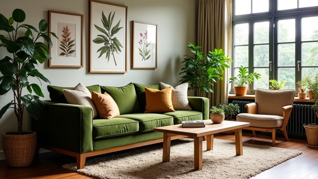 cozy green couch ideas