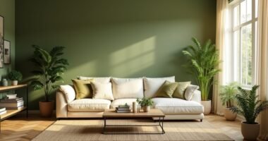 cozy green living room ideas