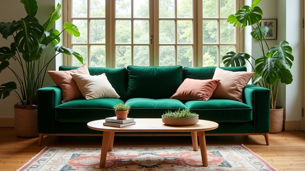 cozy green sofa ideas