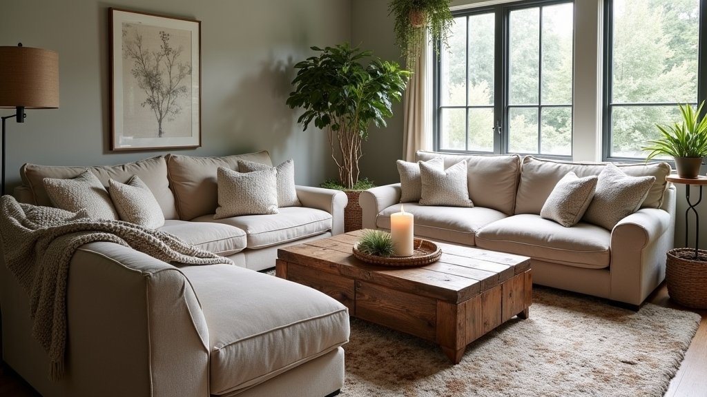 cozy grey and brown decor