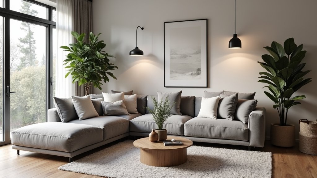 cozy grey sectional living rooms