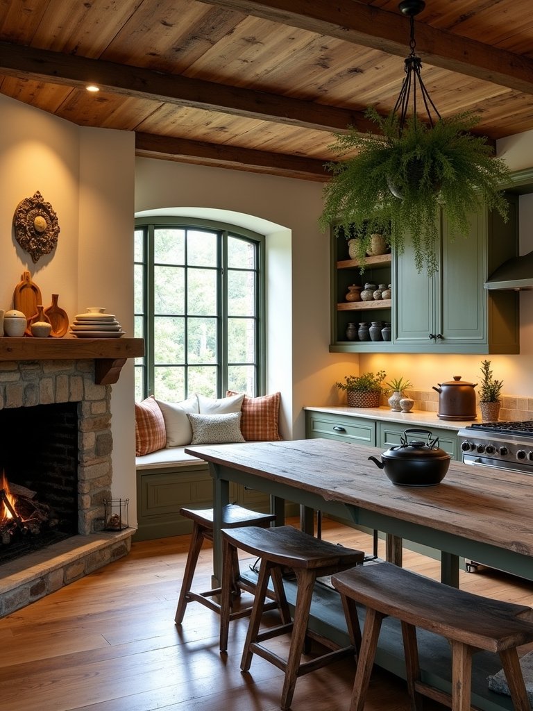 cozy hearthside nook design