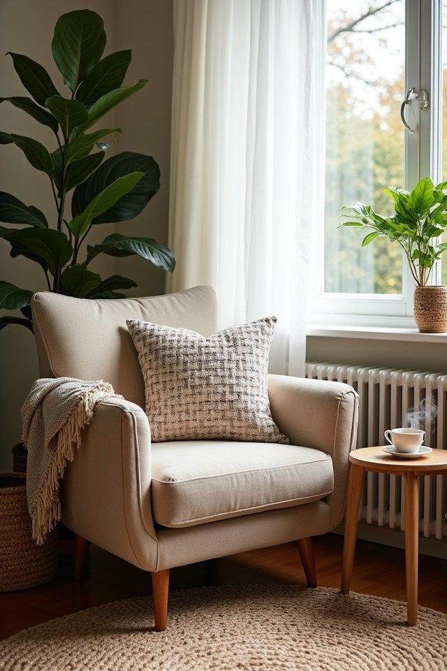 cozy inviting relaxation corner