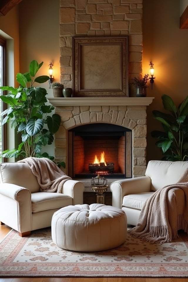 cozy inviting seating options
