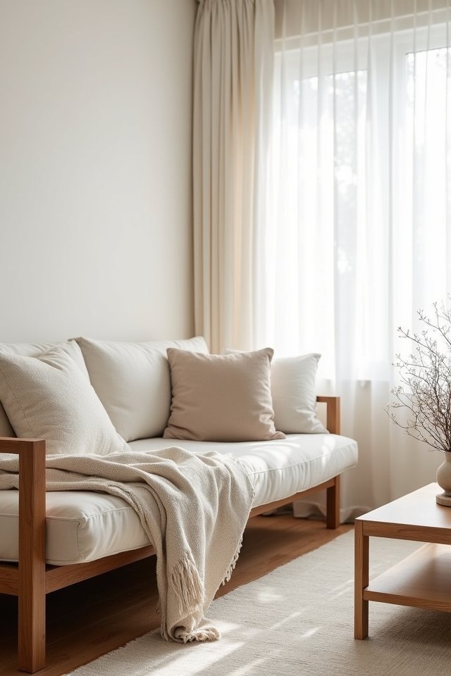 cozy japandi living room