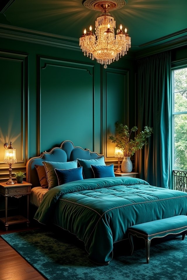 cozy jewel toned ambiance
