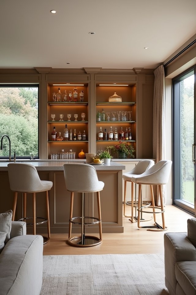 cozy kitchen bar design